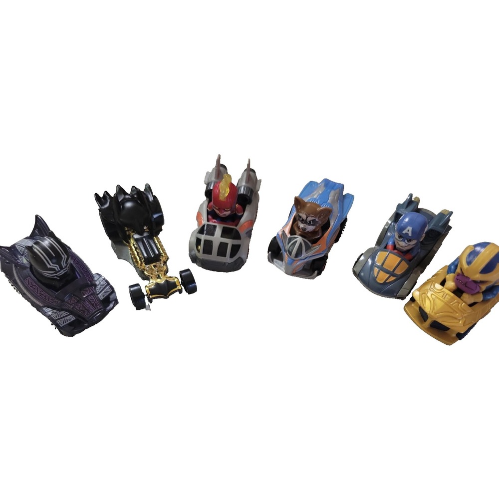 Hot Wheels RacerVerse Rocket Raccoon Captain America etc.. 6pc lot